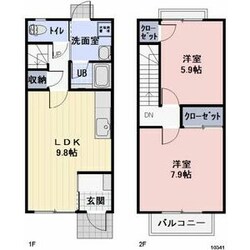 ルミエール清Aの物件間取画像